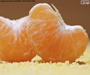 пазл Ломтика мандарина оранжевый
